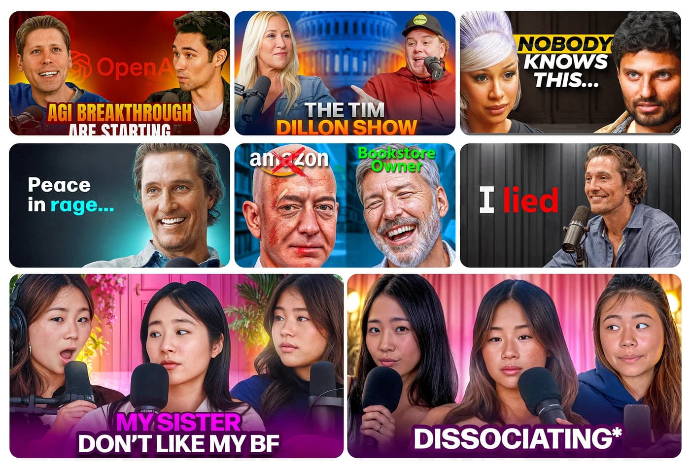 Custom podcast YouTube thumbnail design example